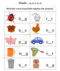 worksheet with words and pictures to help students learn the letter sounds in english