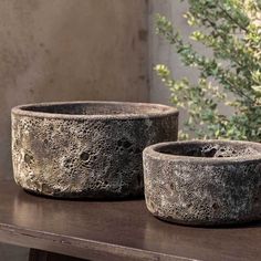 Anh Bowl Set of 8 - Glazed Angkor Planter in Fossil Grey Finish Atelier Design, Campania International, Glazing Techniques, Cast Stone, Stone Collection, Color Care, Pottery Ideas, Glazes For Pottery, Outdoor Planters