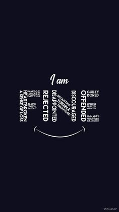 a black and white poster with words written in different languages, including the word i am