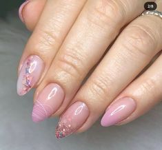 Dance Nails, Confetti Nails, Sunflower Nails, Bridal Nail Art, Nail Design Inspiration, Almond Nails Designs, Nail Art Designs Videos, Bride Nails, Neutral Nails