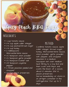 a recipe for peach peach bbq sauce