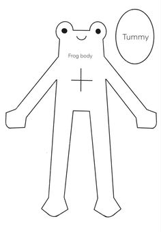 a paper doll with the words tummy on it