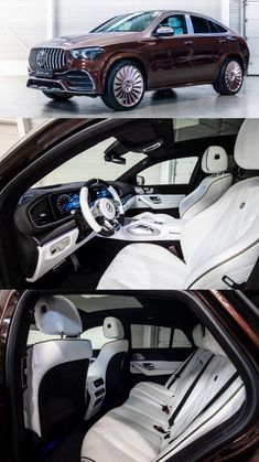 the inside and outside view of a car