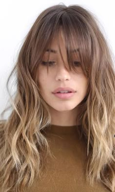 Long Hair With Bangs, Haircuts With Bangs, Grunge Hair, Medium Length Hair Cuts, Pixie Haircut, Ombre Hair, Balayage Hair, Half Up, Hairstyles With Bangs