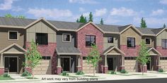 this is an artist's rendering of some townhouses