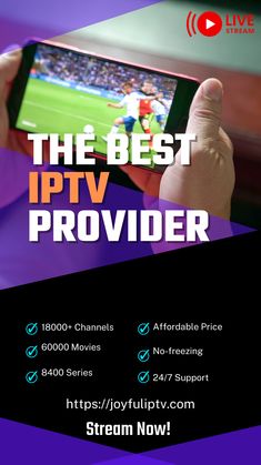 the best ipv provider for streaming movies and tvs, with an image of a person holding up a cell phone