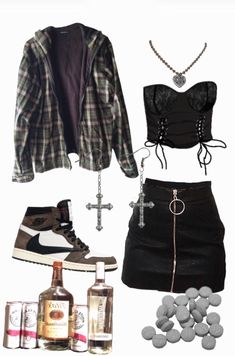 Biker Chick Outfit, Gothic Outfit, Outfit Grunge, Rock Outfits, Future Outfit, Style Punk, Pinocchio, Gothic Outfits