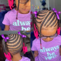 Two Braided Ponytails For Kids, Black Kids Hairstyles