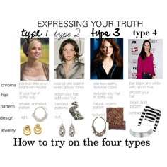 How to try on the four types by expressingyourtruth on Polyvore featuring polyvore, fashion, style, Alexis Bittar, Topshop, Marco Bicego, Miss Selfridge, J.Crew, Sabine and JULIANNE Energy Profiling, Dyt Type 4 Clothes, Dressing Your Truth, Carol Tuttle, Winter Typ, Seasonal Color Analysis, Wardrobe Planning, Deep Winter, Soft Autumn