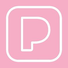 a pink background with the letter p in white