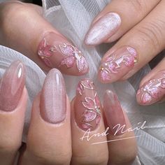 Pink Nails Asian, Nailart Pink, Hello Nails, Casual Nails, Elegant Nails, Bridal Nails