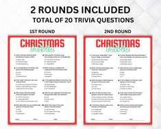 two rounds included in the total of 2 trivia questions for christmas parties and other holiday events