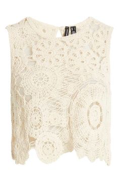 An airy lace pattern gives an on-trend look to an abbreviated top ideal for warm weather with your high-waisted styles. Back button closure Jewel neck Lined 100% cotton Machine wash, dry flat Imported High Waist Fashion, Sand Dollar, Jewel Neck, Lace Tank, Lace Pattern, Warm Weather, Lily, Nordstrom, High Waisted