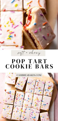 pop tart cookie bars filled with strawberry jam. Strawberry Pop Tarts, Chewy Sugar Cookie, Strawberry Pop, Strawberry Pop Tart, Pop Tart, Baking Sweets, How Sweet Eats, Eat Dessert, Sweets Treats