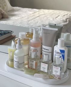 many different types of skin care products on a counter