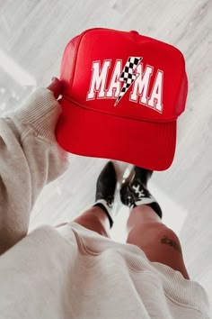 This is the cutest mom trucker hat!  So retro and perfect gift for any mom! Foam Trucker  Adjustable Snap Back Football Mom Trucker Hats, Baseball Mom Trucker Hat, Trucker Snapback Hat With Letter Print For Spring, Retro Red Trucker Hat With Letter Print, Casual Letter Print Baseball Cap For Mother's Day, Casual Red Trucker Hat For Gift, Casual Curved Brim Baseball Cap For Mother's Day, Mom Trucker Hats, Spring Snapback Hat With Letter Print