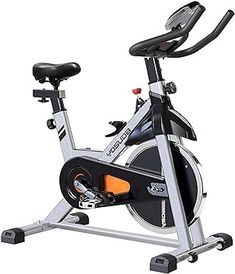 an exercise bike with the seat up