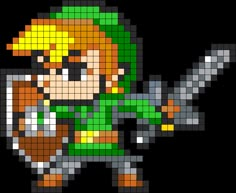 an image of the legend of zelda from link to link, made out of pixels