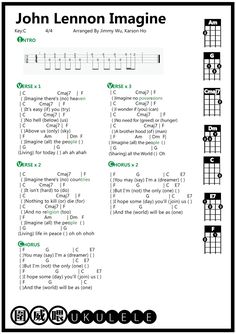 the guitar chords for john lemon imagine