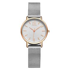 Women's Simple Watches Mesh Stainless Steel Casual Wristwatches #K0006 - Touchy Style . Simple Watches Women, Watches Women Simple, Stainless Steel Watch Women, Slim Watches, Men Shoes Formal, Simple Watches, Watches Women, Mens Shoes Boots, Women Wrist Watch