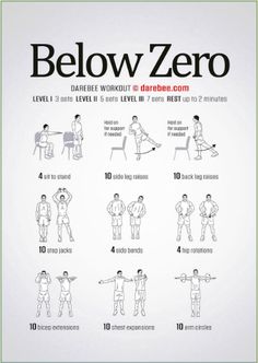 a poster with instructions on how to do the exercises