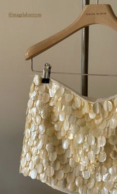 Europe Outfit Aesthetic, Shell Inspired Dress, Seashell Outfit, Seashell Skirt, Seashell Fashion, Shell Outfit, Italian Outfits Women, Summer Sequins, Seashell Dress