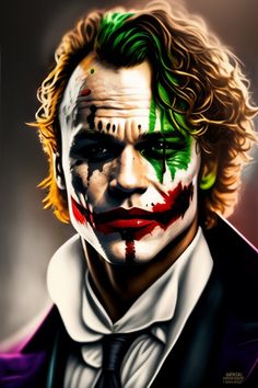 the joker as portrayed by an artist