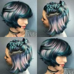 Fall Hair Colors On Short Hair, Hair Color Unique Peekaboo, Fall Vivid Hair Color Short Hair, Haircut And Color 2023, Edgy Summer Hair Color, Pastel Hair Colors For Brunettes, Vibrant Hair Color Ideas Short, Spring 2024 Hair Color Trends, Color Ombre Hair