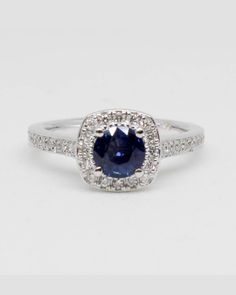 THE CEYLON BLUE SAPPHIRE 1 PEC. – 0 . 96 CARAT. WITH THE DIAMONDS 42 PECS. – 0 . 45 CARAT. 18 K.- 750 WHITE GOLD RING 5 . 45 GRAMS. WIDTH 1 . 00 X LENGTH 2 . 20 CM. ANY SIZE IS AVAILABLE PLEASE CONTACT FOR MORE INFORMATION