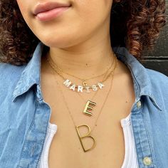 Get ready for the compliments when you rock your initial with our Bubble Initial Necklace! This 3D piece is just the right size for chic and statement-making. If you love minimalism, it'll look great solo, and if you like to layer up, you'll love creating endless looks with this piece! high-quality gold-plated 3D initial charm charms measure approximately 1 inch 14kt Gold Fill chain