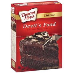 a box of devil's food cake mix