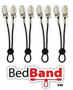 NEW - Original Bed Bands - BLACK - 2-PACK (SET OF 8) - FREE SHIPPING *APPROVED DISTRIBUTOR* Product features Set of 8. Ease of use. Cordlock button allows you to control desired tension. Versatility. Works with ALL types of bedding. No heavy lifting required. Bedside installation. Built with durable round elastic, nickel plated clamps with fabric protector and unique cord lock. Dependable. Patent Pending design. Product description Bed Band is the newest patent pending product for keeping your s Buy Bed, Types Of Beds, Adjustable Beds, Rv Travel, Mattress Covers, Rv Living, Bedding Accessories, Bed Sheet, Camping Hacks