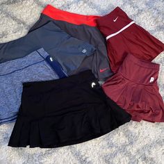 All Like New Condition! All Have Been Worn With Underwear, All Have Built In Shorts. Just Trying To Get Rid Of Them! All Are A Size Small. 6 Skirts Total Wilson Tennis, Nike Skirts, Tennis Skort, Nike Women, Tennis, Prince, Womens Skirt, Built In, Like New