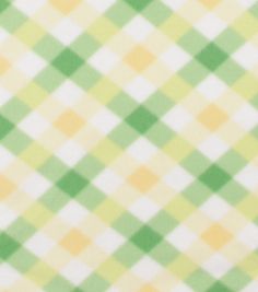 a green and yellow checkered table cloth