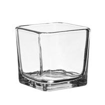 an empty glass on a white background