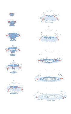 an image of different types of water in the air and on top of each other