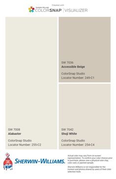 the color scheme for sherylin williams's new paint colors, which are available in