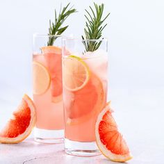 two glasses filled with watermelon and lemonade