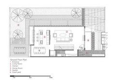 the floor plan for an apartment with two floors and three levels, including one living room