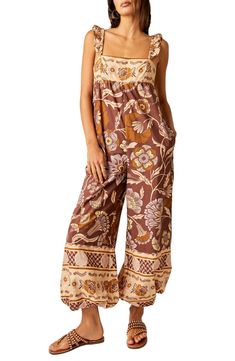 Free People Jumpsuit, Mixed Prints, People Brand, Designer Jumpsuits, Cotton Jumpsuit, Jumpsuit Pattern, Printed Jumpsuit, Free People Pants, Relaxed Style