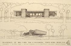 an architectural drawing of the residence of madam di williams in villa veera beach, florida