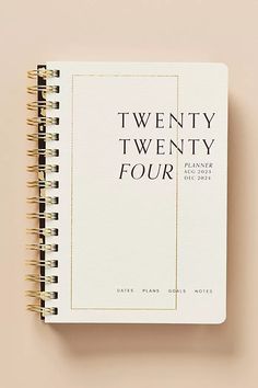 a book with the title twenty twenty four written in black and white on top of it