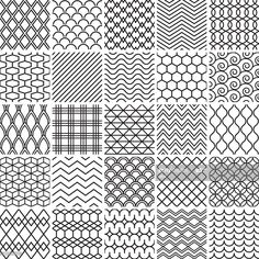 black and white abstract geometric designs