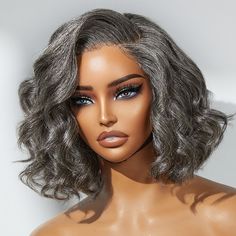 Luvme Hair official 10th Anniversary! Explore top glueless human hair wigs for women. Low at $59.90, free gifts, and free shipping. Shop for the best wigs! Loose Body Wave, Beautiful Gray Hair, Short Human Hair Wigs, Grey Wig, Best Wigs, Lace Short, Short Wigs, 10th Anniversary, Gray Hair