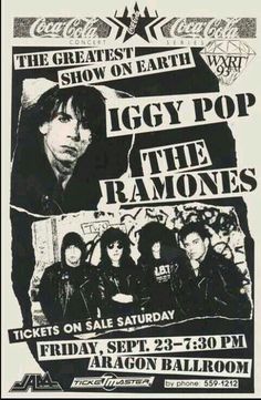 an advertisement for the rock band's show on earth