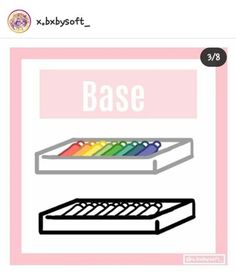 an image of a box with rainbows in it and the word base on top