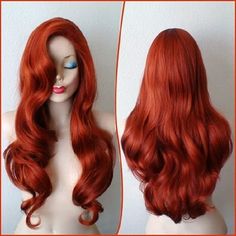 Copper Red Long Curly Hair Makeup Ball Role-playing Game Party Dressing Wig Features: PREMIUM MATERIALS: Premium all High Temperature Fiber, Stretchy Lace. The recommended restaging temperature is between 130-160C (266-320F). Big Lace and Versatility: Oversized lace space, free , you can flexibly match your wig because it can be combed into various styles and it is available in 3 colors. ULTIMATE COMFORT: Soft texture, secure fit, breathable design, light weight, 2 elastic bands on the left and Brown To Red Ombre, Black To Red Ombre, Copper Red Hair, Cartoon Cosplay, Dyed Red Hair, Cosplay Hair, Curly Hair Wig, Red Wigs, Jessica Rabbit