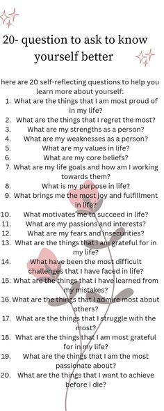 Self Reflective Questions, How To Do Self Reflection, Deep Self Reflection Questions, Core Values Journal Prompts, Birthday Reflection Journal Prompts, Journal Prompts For Self Reflection, Self Reflection Journal Prompts, Reflection Ideas, Self Reflection Questions