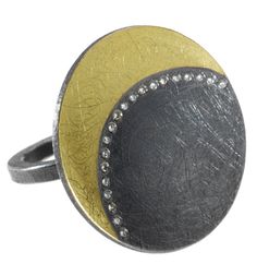 This @Todd Reed disc ring is the perfect way to rock the art deco trend with a modern flare Todd Reed Rings, Bisbee Arizona, Crescent Moon Ring, Body Adornment, Simple Engagement Rings, Moon Ring, Color Cafe, Rings Engagement