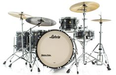 a drum set is shown on a white background